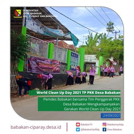 World Clean Up Day 2021 bersama TP PKK Desa Babakan Tahun 2021